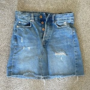 Denim mini skirt